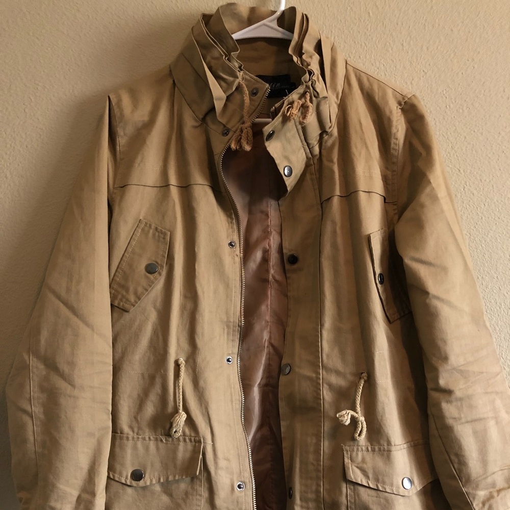Tan jacket for layering